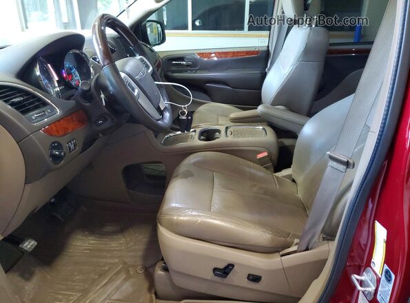 2C4RC1GGXGR233004 2016 CHRYSLER TOWN Burgundy Widok wnętrza z przodu