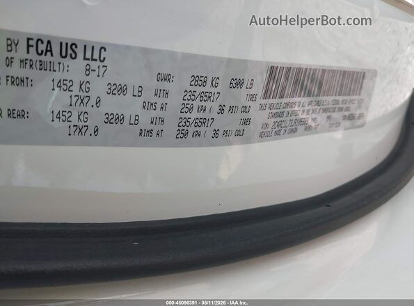 2C4RC1L73JR105989 2018 CHRYSLER PACIFICA White Widok komory silnika