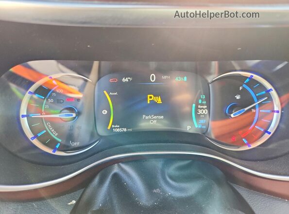 2C4RC1N73LR129807 2020 CHRYSLER PACIFICA Black ხელსაწყოთა პანელის ხედი