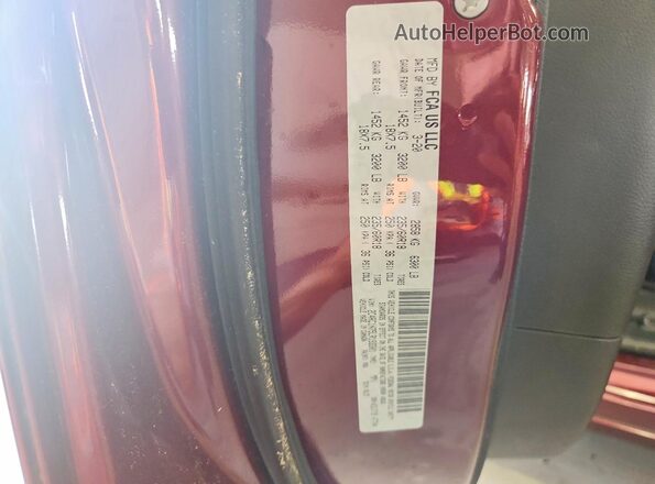 2C4RC1N75LR193301 2020 CHRYSLER PACIFICA Burgundy VIN კოდის სტიკერის ხედი