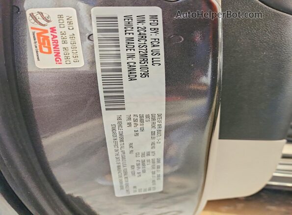 2C4RC1S72MR510795 2021 CHRYSLER PACIFICA Gray Vista de la etiqueta del VIN