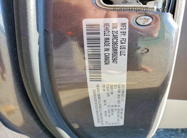 2C4RC3BG6MR563947 2021 CHRYSLER PACIFICA Gray VIN sticker view