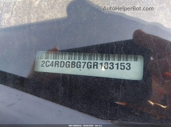 2C4RDGBG7GR183153 2016 DODGE GRAND CARAVAN Белый Вид подкапотного пространства