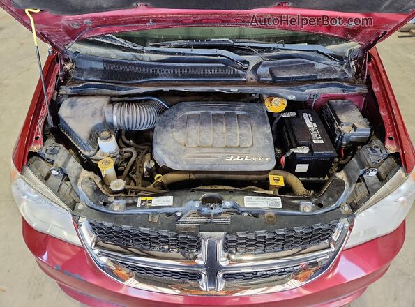 2C4RDGCG0GR249590 2016 DODGE CARAVAN Burgundy Widok komory silnika