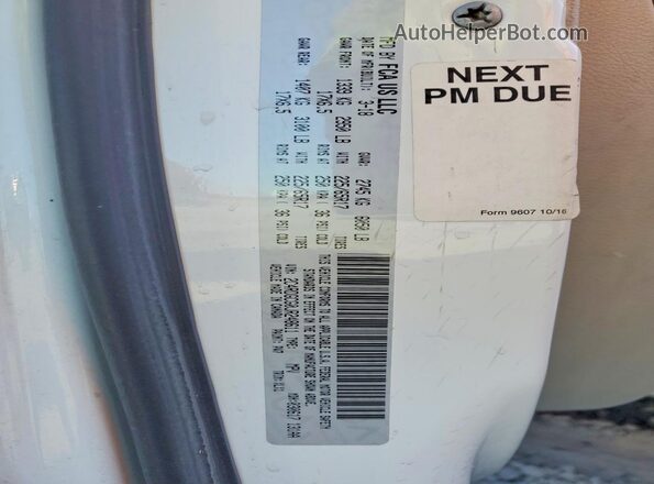 2C4RDGCG0JR248611 2018 DODGE GRAND Белый Вид наклейки с VIN-кодом