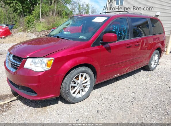 2C4RDGCG2GR312236 2016 DODGE GRAND CARAVAN Red წინა მარცხენა ხედი სამი მეოთხედიდან