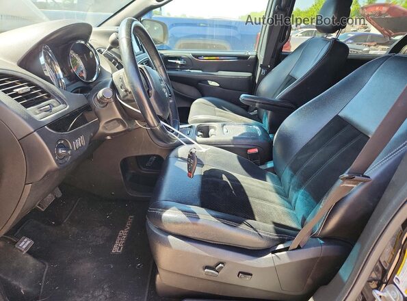 2C4RDGCG2GR398955 2016 DODGE GRAND Black Widok wnętrza z przodu