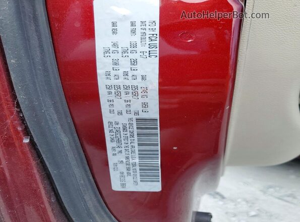 2C4RDGCG2HR807148 2017 DODGE GRAND Бордовый Вид наклейки с VIN-кодом