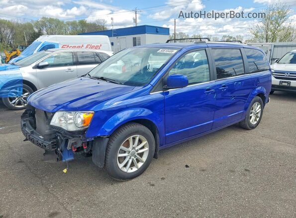 2C4RDGCG2JR225864 2018 DODGE GRAND Синий Передняя левая четверть