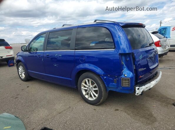 2C4RDGCG2JR225864 2018 DODGE GRAND Синий Задняя левая четверть
