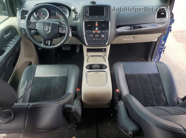 2C4RDGCG2JR225864 2018 DODGE GRAND Синий Вид панели приборов
