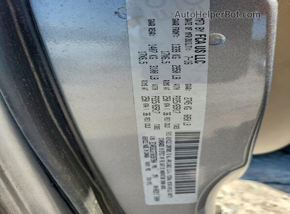 2C4RDGCG7GR387904 2016 DODGE GRAND Серый Вид наклейки с VIN-кодом
