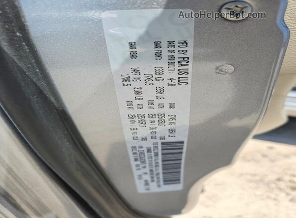 2C4RDGCG8JR238473 2018 DODGE GRAND Серебряный Вид наклейки с VIN-кодом