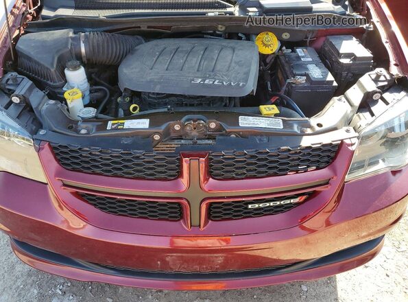 2C4RDGEG7JR242107 2018 DODGE GRAND Красный Вид подкапотного пространства