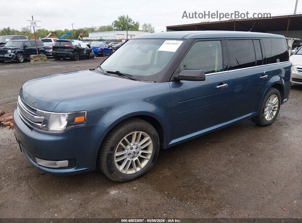 2FMGK5C84JBA14776 2018 FORD FLEX Синий Передняя левая четверть