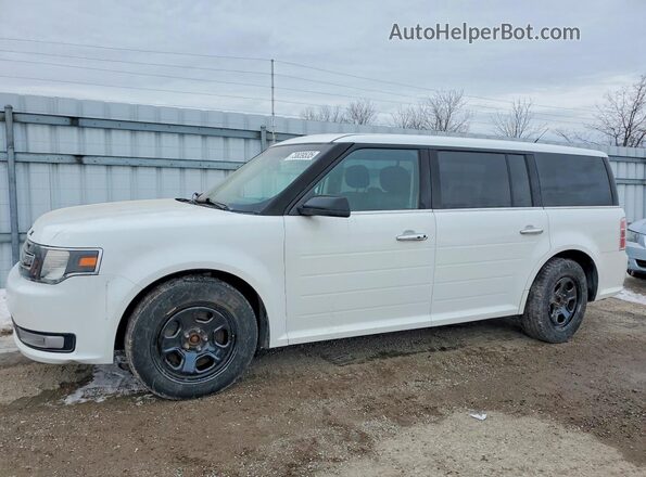 2FMGK5C85GBA12897 2016 FORD FLEX White Vista tres cuartos delantera izquierda