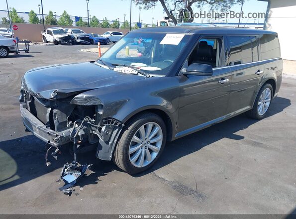 2FMGK5C86HBA03238 2017 FORD FLEX Gray Vista tres cuartos delantera izquierda