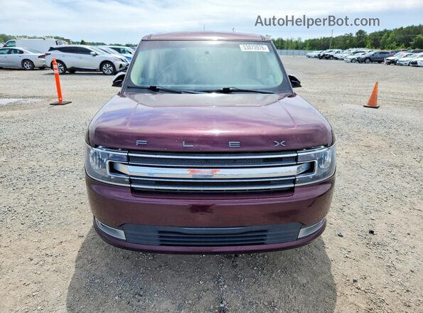 2FMGK5C87KBA06785 2019 FORD FLEX Maroon Widok z przodu