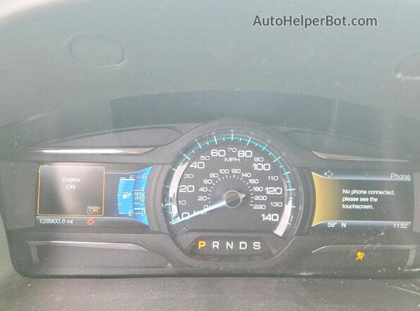 2FMGK5D80KBA35642 2019 FORD FLEX Серый Вид щитка приборов
