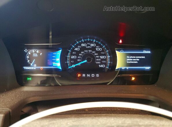 2FMHK6C80GBA22344 2016 FORD FLEX Gray ხელსაწყოთა პანელის ხედი