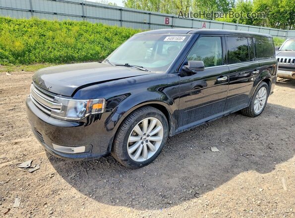 2FMHK6C80KBA38620 2019 FORD FLEX Черный Передняя левая четверть