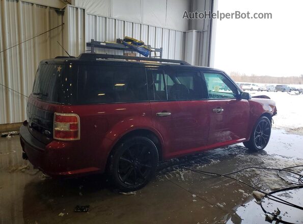 2FMHK6C82JBA14866 2018 FORD FLEX Burgundy Trasero derecho