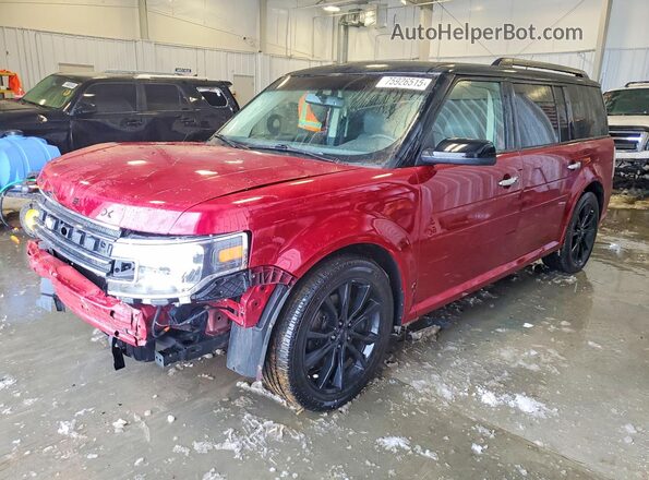 2FMHK6C82JBA14866 2018 FORD FLEX Burgundy Vista tres cuartos delantera izquierda