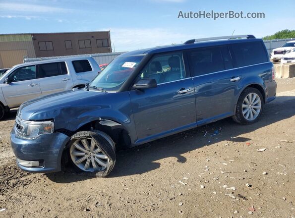 2FMHK6C84KBA00288 2019 FORD FLEX Blue წინა მარცხენა ხედი სამი მეოთხედიდან