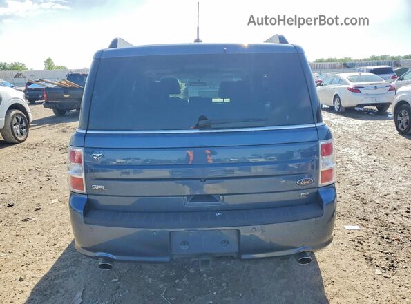 2FMHK6C84KBA00288 2019 FORD FLEX Blue უკანა ხედი