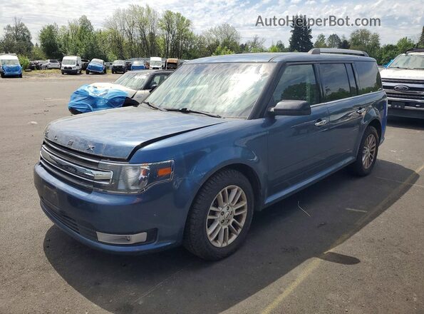 2FMHK6C86JBA02168 2018 FORD FLEX Blue Przód lewy