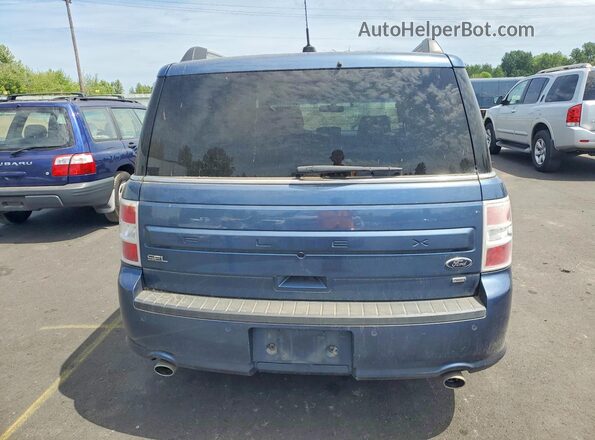 2FMHK6C86JBA02168 2018 FORD FLEX Blue Widok z tyłu