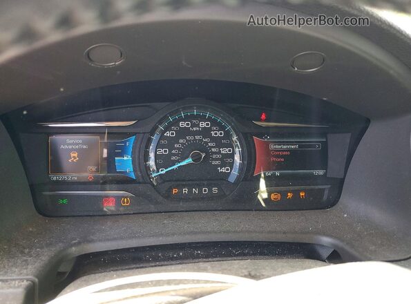 2FMHK6C88JBA10367 2018 FORD FLEX Gray Вид щитка приладів