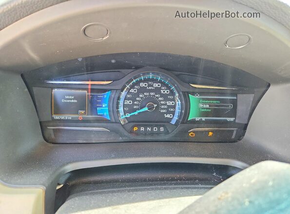 2FMHK6C89HBA08010 2017 FORD FLEX Black Вид щитка приладів