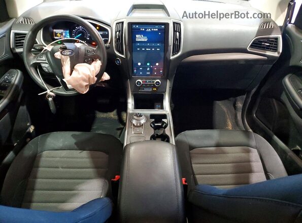 2FMPK3G92MBA16182 2021 FORD EDGE Синий Вид панели приборов