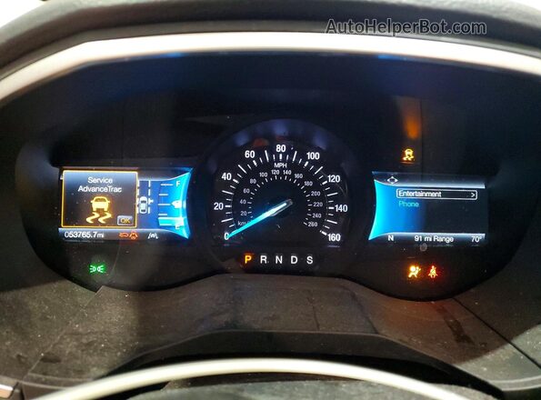 2FMPK3G92MBA16182 2021 FORD EDGE Синий Вид щитка приборов