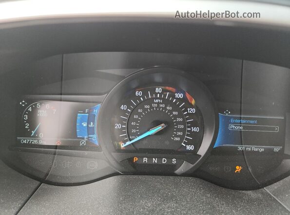 2FMPK3G95MBA16483 2021 FORD EDGE Black Вид щитка приладів