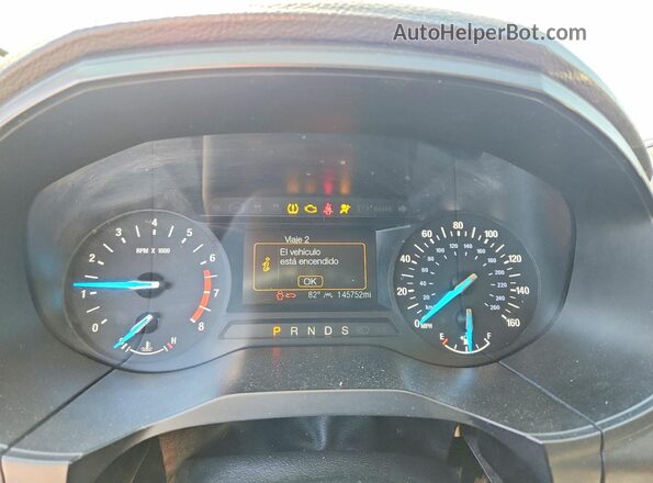 2FMPK3G96KBB43336 2019 FORD EDGE Gray Widok zestawu wskaźników