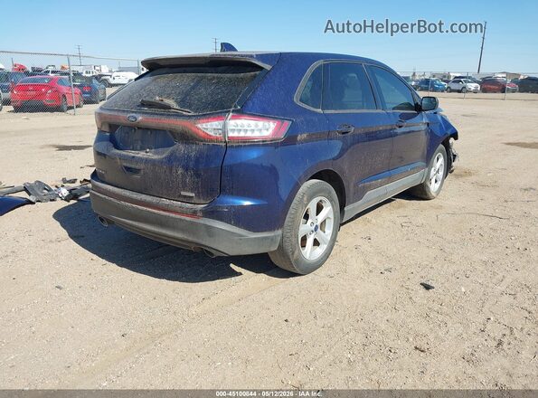 2FMPK3G9XGBC51949 2016 FORD EDGE Dark Blue Задняя правая четверть