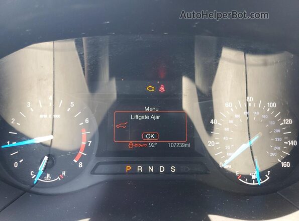 2FMPK3G9XKBB57014 2019 FORD EDGE Gray Вид щитка приладів