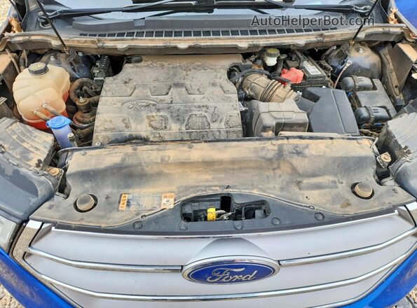 2FMPK3J80JBB52242 2018 FORD EDGE Blue Widok komory silnika