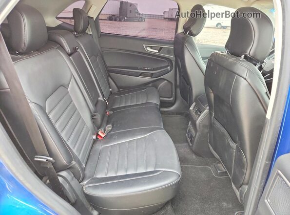 2FMPK3J80JBB52242 2018 FORD EDGE Blue Widok wnętrza z tyłu