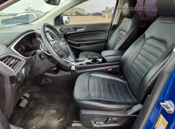 2FMPK3J80JBB52242 2018 FORD EDGE Blue Widok wnętrza z przodu
