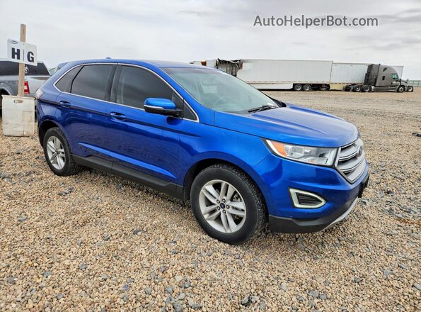 2FMPK3J80JBB52242 2018 FORD EDGE Blue Przód prawy