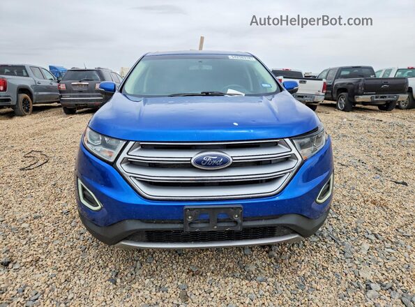 2FMPK3J80JBB52242 2018 FORD EDGE Blue Widok z przodu