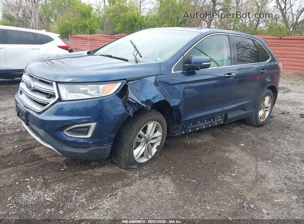 2FMPK3J89HBB29813 2017 FORD EDGE Синий Передняя левая четверть