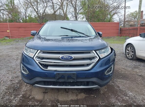 2FMPK3J89HBB29813 2017 FORD EDGE Синий Вид щитка приборов