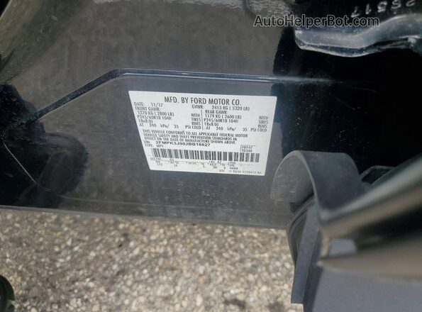 2FMPK3J90JBB18827 2018 FORD EDGE Черный Вид наклейки с VIN-кодом
