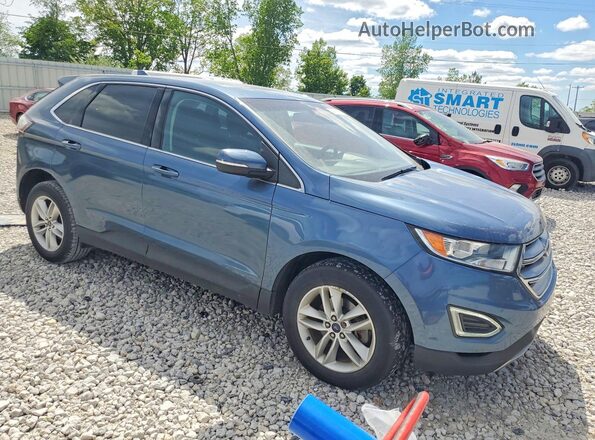 2FMPK3J91JBB74534 2018 FORD EDGE Blue Przód prawy
