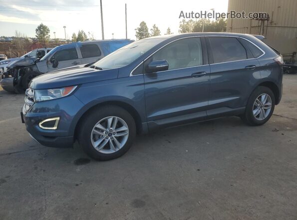 2FMPK3J91JBC58269 2018 FORD EDGE Синий Передняя левая четверть