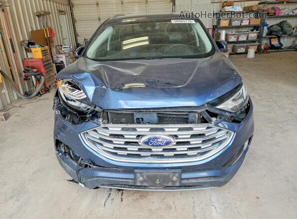 2FMPK3J91KBB57086 2019 FORD EDGE Blue Widok z przodu